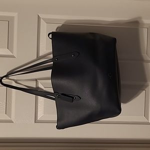 Coach Pebble Leather Tote Navy